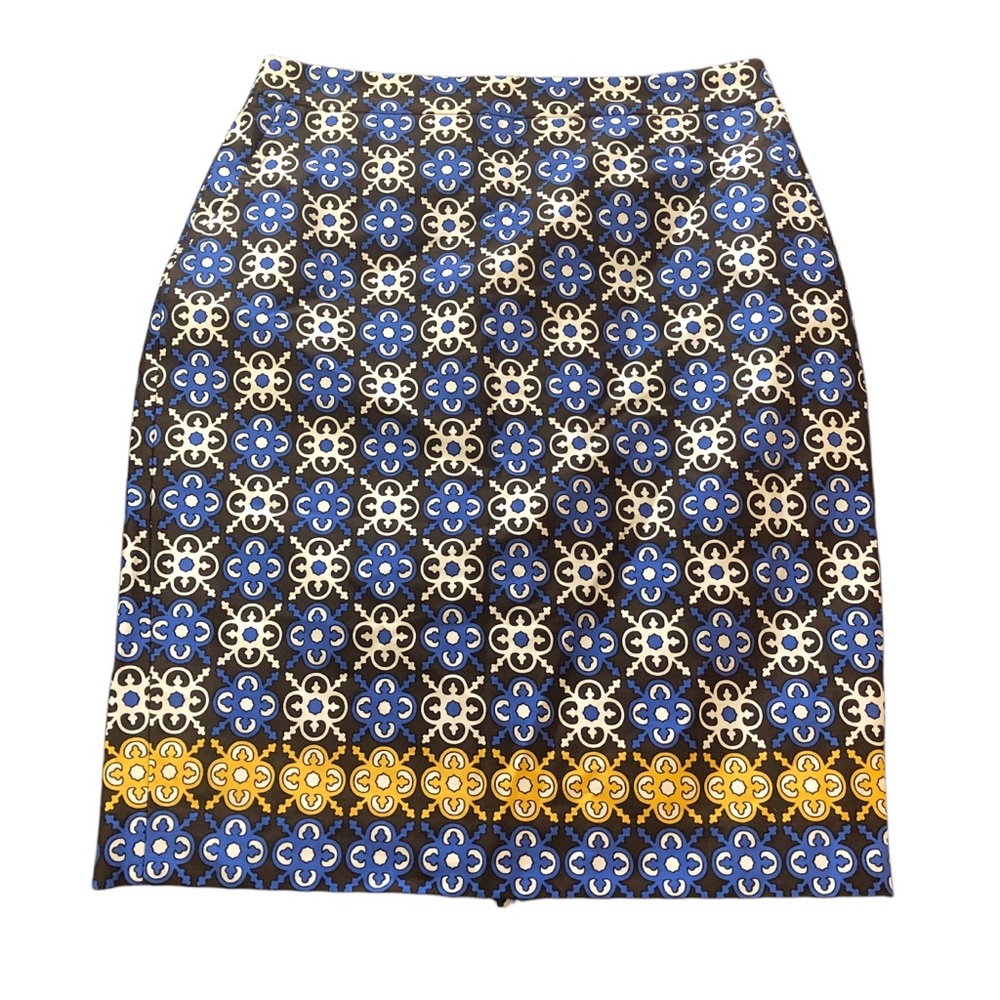 CHARTER CLUB Macy’s Blue/White/Gold Pencil MIDI Skirt LaDolce Vita 6 summer wear